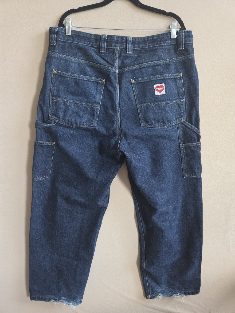 Carhartt WIP Nash Double Knee Pants Blur Denim Jeans Size 38 Waist - Picture 4 of 9